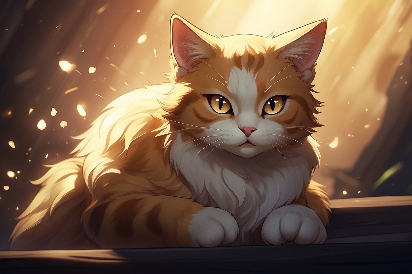 猫も、闇に身を委ねることはない。その目には、勇気という輝きが宿っている。